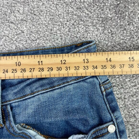 Judy Blue Jeans Women's 7/28 Blue Skinny High Rise Dark Denim Distressed - Picture 8 of 12